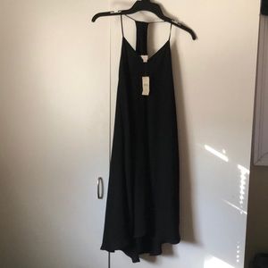 NWT-Ann Taylor Loft Racer Back Black Dress